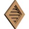 Ekena Millwork Diamond Gable Vent Functional, Western Red Cedar Gable Vent w/ Brick Mould Face Frame, 20"W x 20"H GVWDI20X2000SFUWR - alternate 3